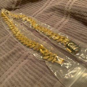 19mm gold Cuban chain